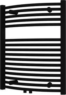 Plieger Palermo NXT gebogen radiator midden-onder 50x73.5cm mat zwart