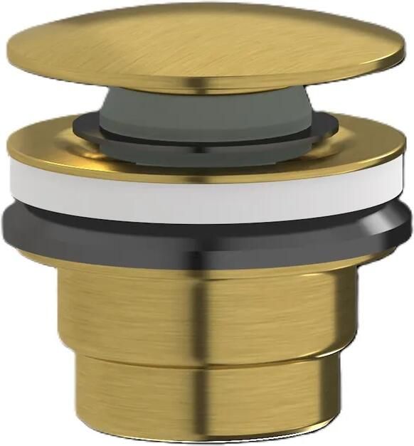 Plieger Roma 2 in 1 design afvoerplug messing geborsteld
