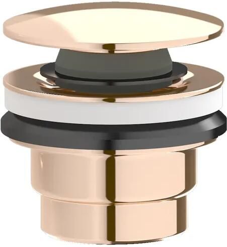 Plieger Romadesign afvoerplug m z overloop 2 in 11 1 4max. 70mm kom inclusief bladrose goud KRC16617RSPG