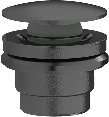 Plieger Roma 2 in 1 design afvoerplug zwart chroom geborsteld
