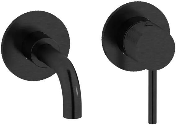 Plieger Roma inbouw fonteinkraan zwart chroom geborsteld