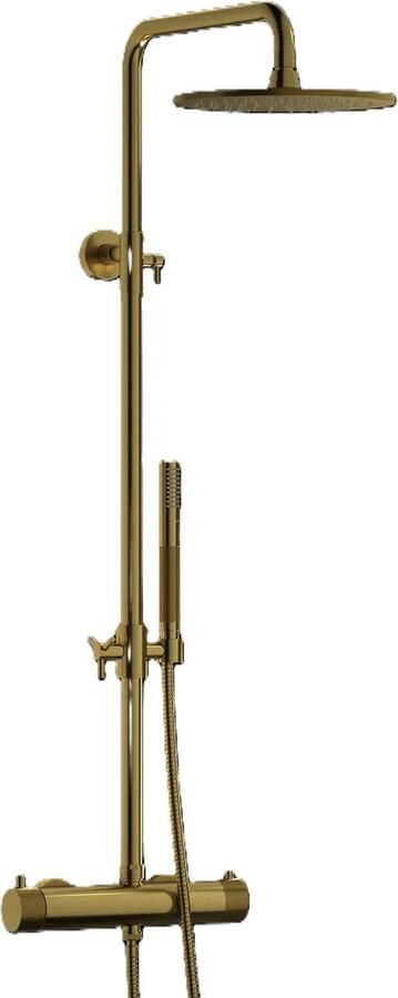 Plieger Roma opbouw regendouche 25cm messing geborsteld