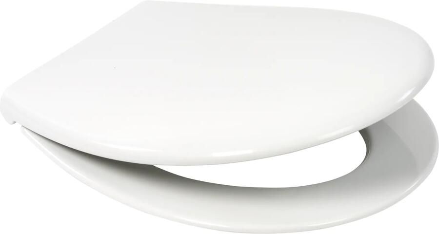 Plieger Smart closetzitting softclose met deksel thermoplast 45.7x37cm past op universeel toilet wit - Foto 2