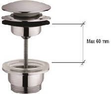 Plieger 2 in 1 design afvoerplug m z overloop 1 4 inox 0994250PLLL1-181 - Foto 2