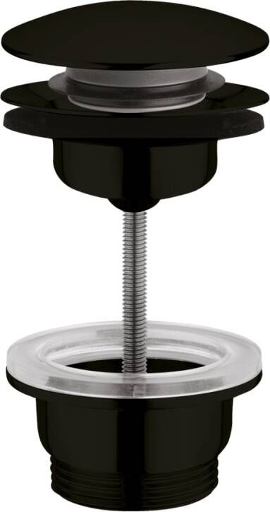 Plieger 2 in 1 design afvoerplug m z overloop 1 4 mat zwart 0994250PLLL1-150
