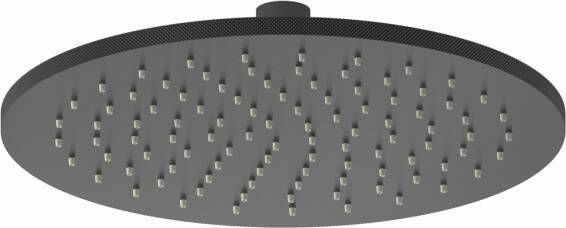 Plieger Roma hoofddouche rond Ø25cm geborsteld zwart chroom ID025 BRUSHED BLACK CHROME