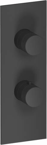 Plieger Roma inbouwdouchekraan thermostatisch met omstel mat zwart UA611_D MAT BLACK - Foto 1