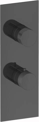 Plieger Roma inbouwdouchekraan thermostatisch met omstel zwart chroom UA611_D BLACK CHROME - Foto 1