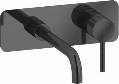 Plieger Roma wandkraan met lange uitloop zwart chroom ID206 BLACK CHROME