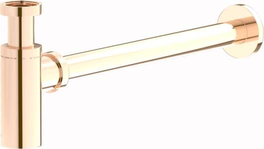 Plieger Roma designsifon m. een laagje 22K goud lood- en zinkvrij rose goud SH080 ROSE