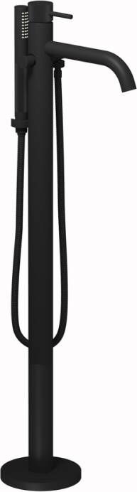 Plieger Roma vrijstaande badkraan 11x89.2x27.7cm met omstel met handdouche mat zwart ID399 MAT BLACK - Foto 1