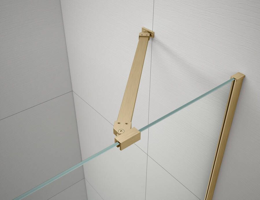 Polysan Fisa profielset voor badwand goud mat