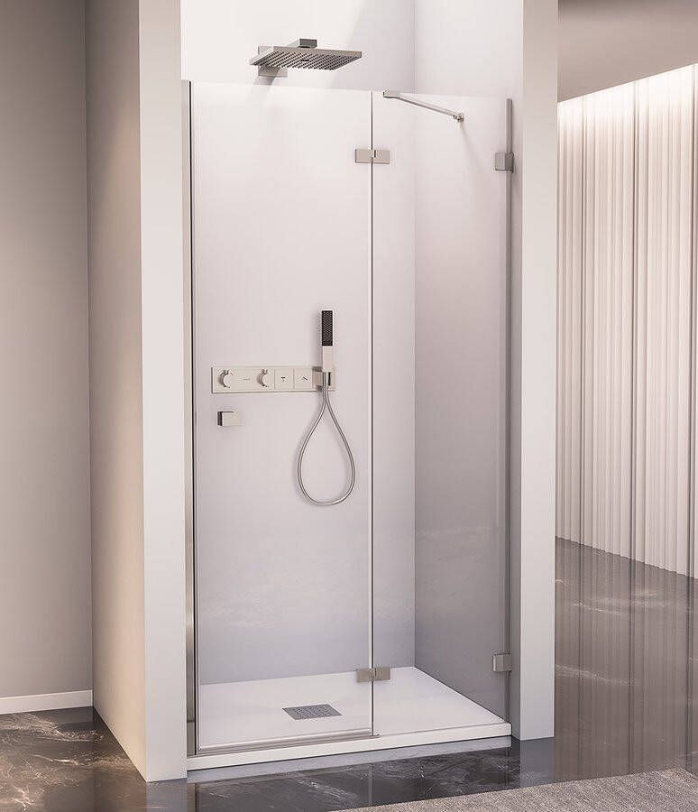 Polysan Fortis Edge nisdeur douche rechts 100cm chroom