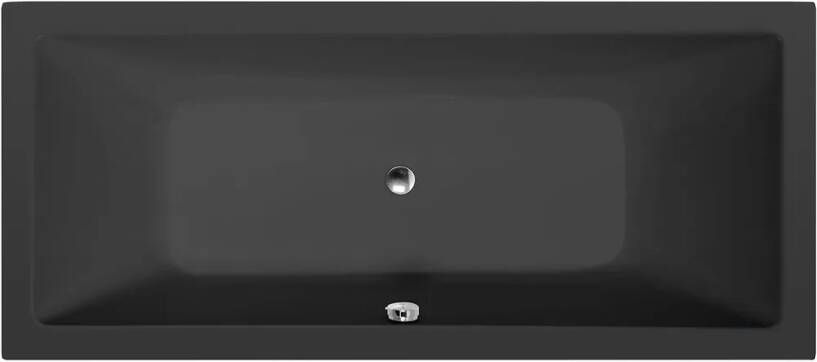 Polysan Krysta ligbad 180x80x39cm zwart mat