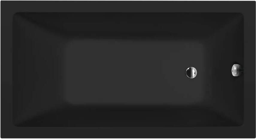 Polysan Noemi ligbad 150x80x39cm zwart mat