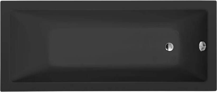 Polysan Noemi ligbad 170x70x39cm zwart mat