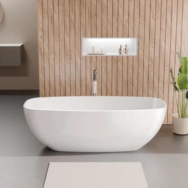 Polysan Ipanema vrijstaand bad wit mineraalmarmer 170x70cm