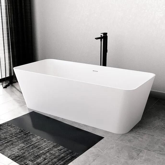 Polysan Leyla vrijstaand bad wit mat solid surface 170x80cm