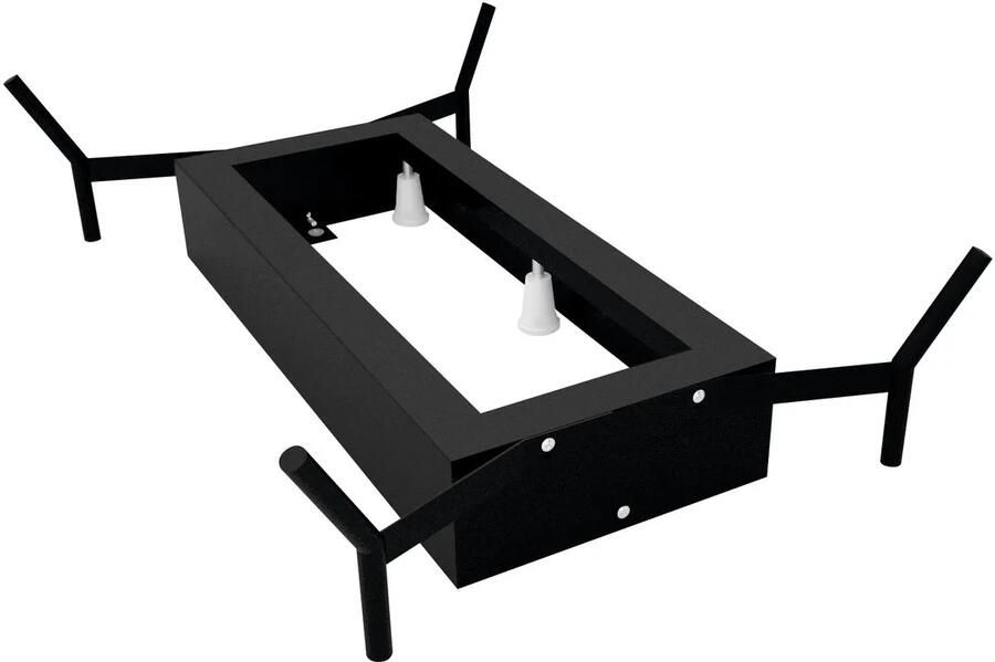 Polysan Reduta badpoten frame 170x80cm zwart mat