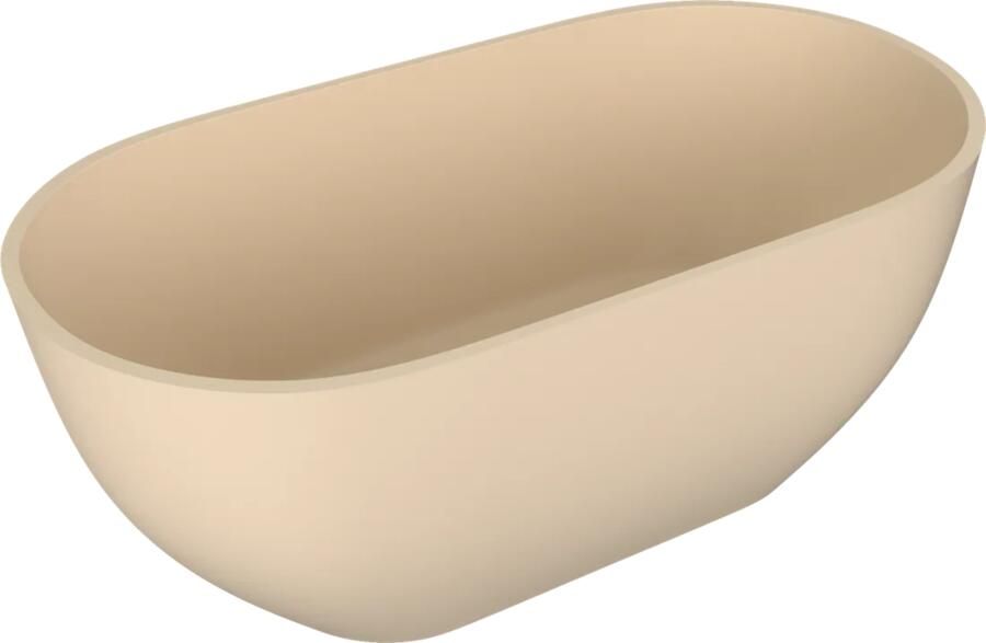 Polysan Reduta vrijstaand bad beige mat mineraalmarmer 150x75cm