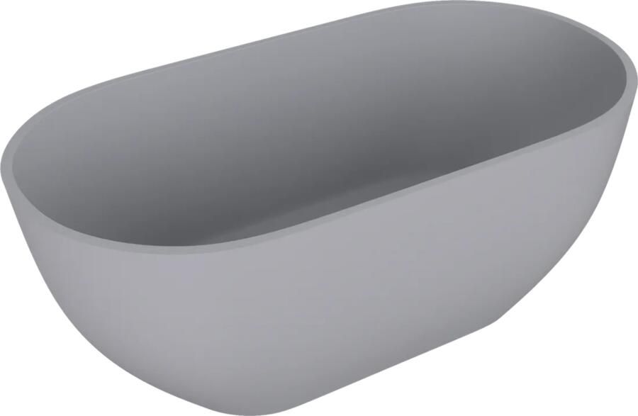 Polysan Reduta vrijstaand bad grijs mat mineraalmarmer 170x80cm