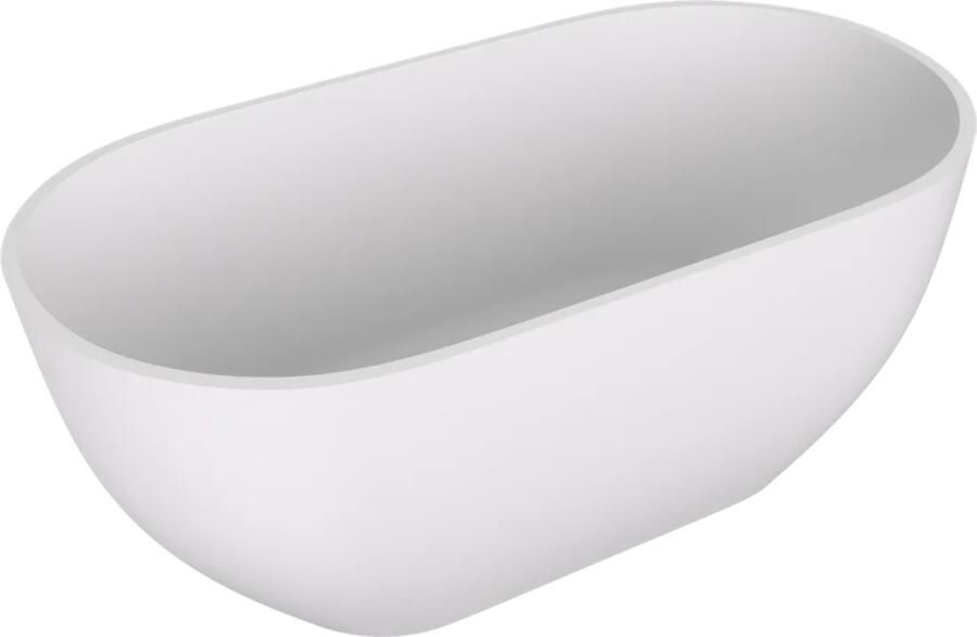 Polysan Reduta vrijstaand bad wit mat mineraalmarmer 150x75cm