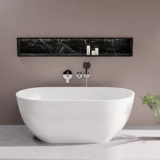 Polysan Reduta vrijstaand bad wit mineraalmarmer 170x80cm