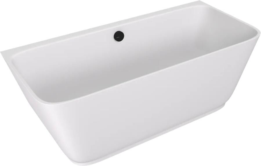 Polysan Skylla halfvrijstaand bad wit mat mineraalmarmer 170x75cm