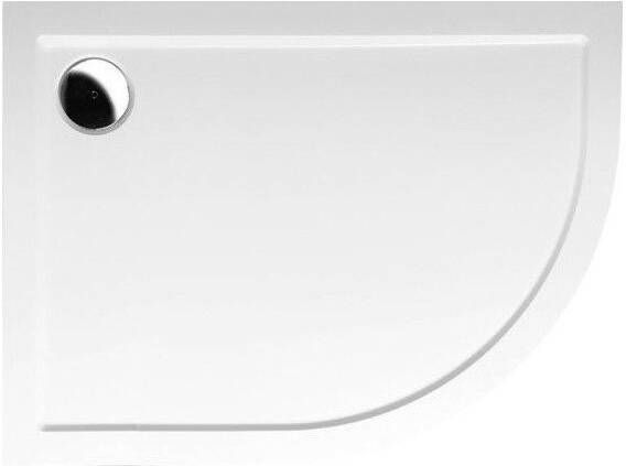 Polysan Rena kwartronde douchebak 100x80cm links wit