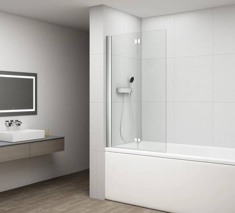 Polysan Rota draaibare badwand 120x150cm chroom