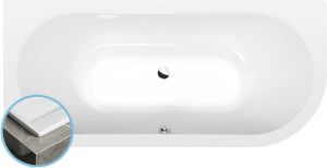 Polysan Viva Slim inbouw hoekbad links 185x80x47cm wit
