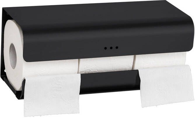 Proox One driedubbele toiletrol houder zwart