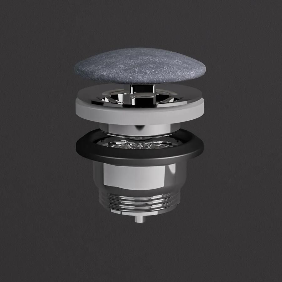 Rak Duo open afvoerplug antraciet beton