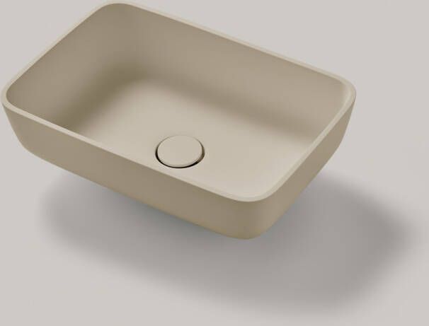 Resigres Lavabo 1301 waskom rechthoekig 50x35cm solid surface beige