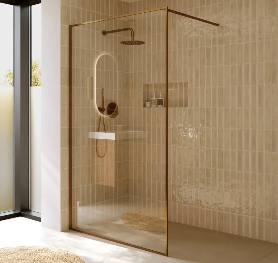 Riho Define inloopdouche 120x200cm koper mat