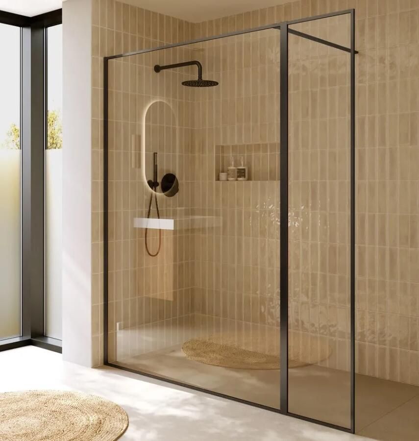 Riho Define inloopdouche 180x200cm ijzer verouderd mat