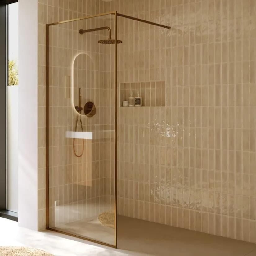 Riho Define inloopdouche 90x200cm koper mat