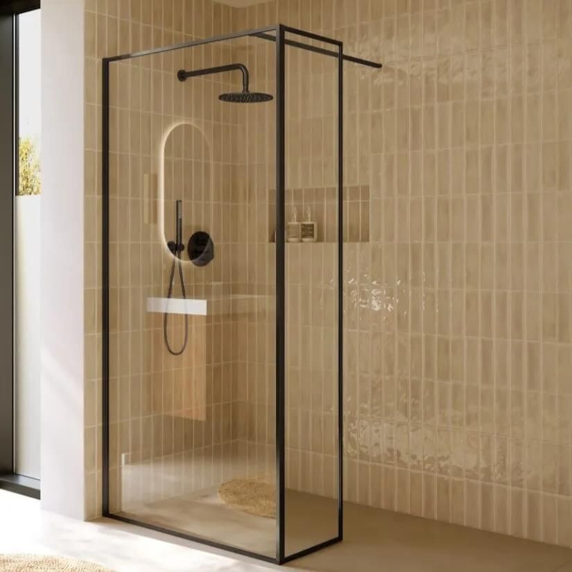 Riho Define inloopdouche l-vorm 100x40x200cm ijzer verouderd mat