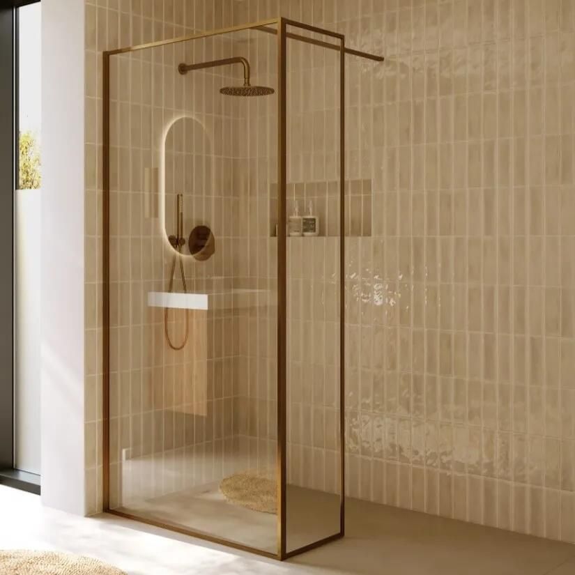 Riho Define inloopdouche l-vorm 100x40x200cm koper mat