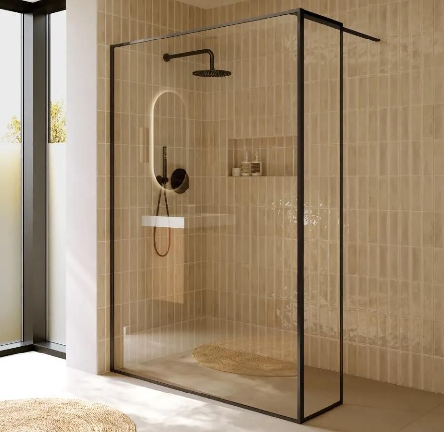 Riho Define inloopdouche l-vorm 140x40x200cm ijzer verouderd mat