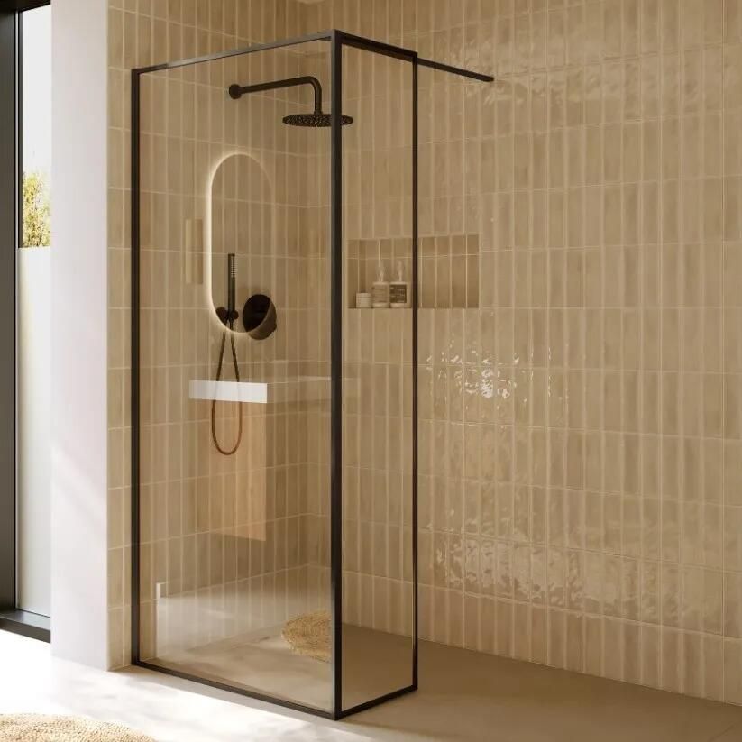 Riho Define inloopdouche l-vorm 90x40x200cm ijzer verouderd mat