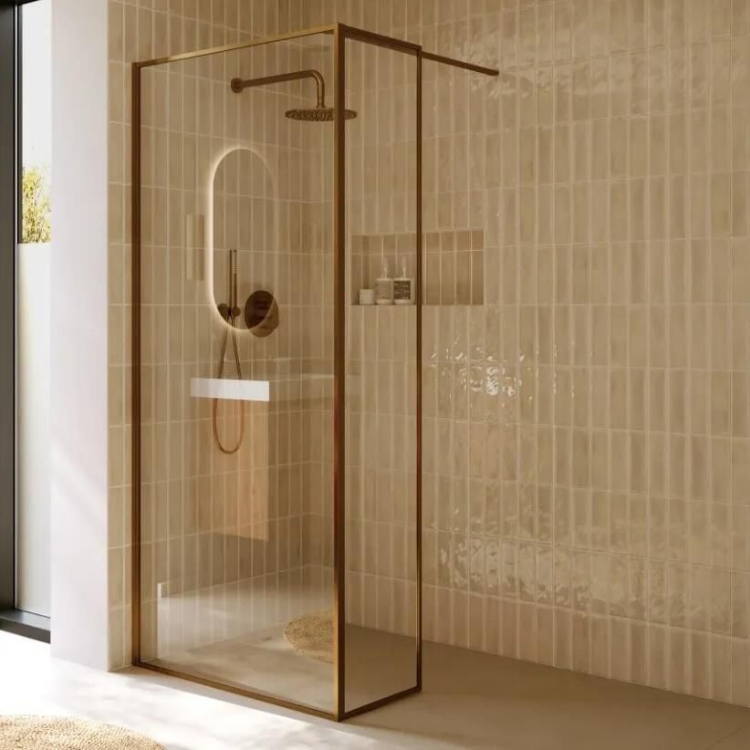 Riho Define inloopdouche l-vorm 90x40x200cm koper mat