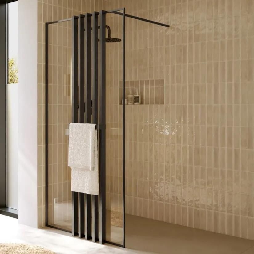 Riho Define inloopdouche met decopaneel 100x200cm ijzer verouderd mat