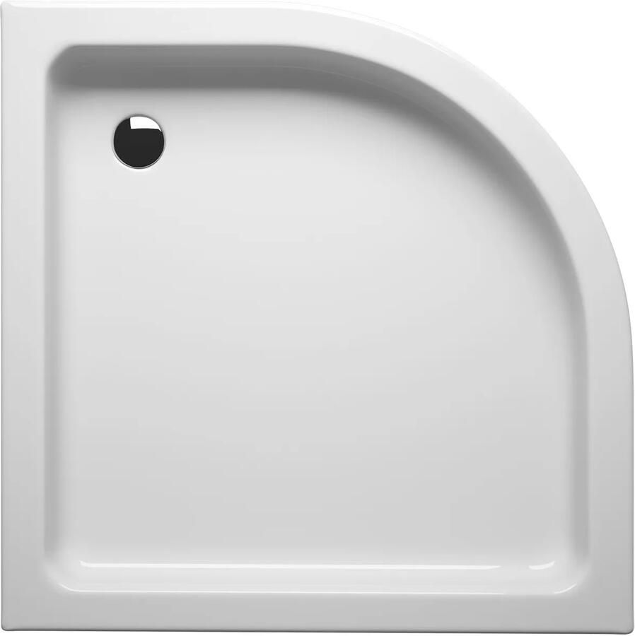 Riho Elm kwartronde douchebak 90x90cm wit glans