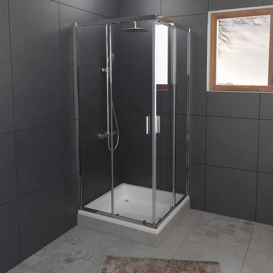 Riho Hamar R207 douchecabine 80x80cm chroom
