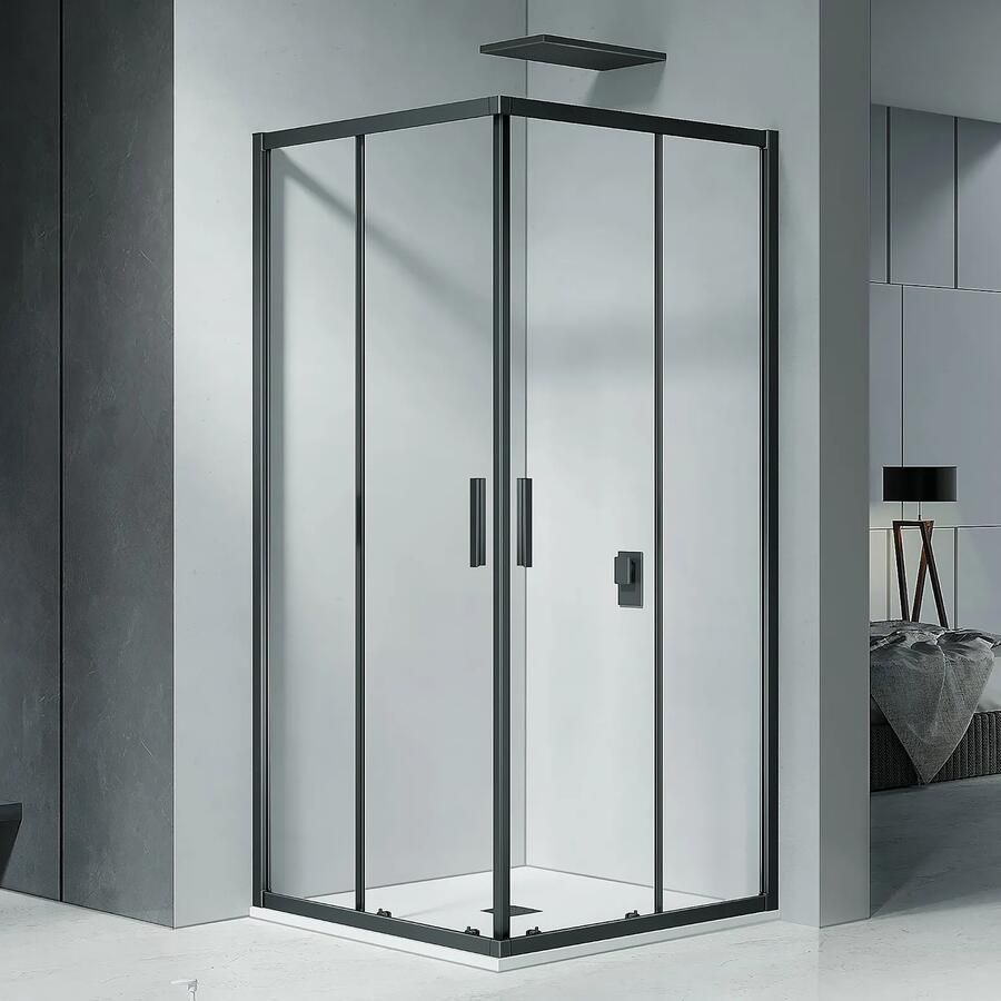 Riho Hamar R207 douchecabine 80x80cm zwart mat