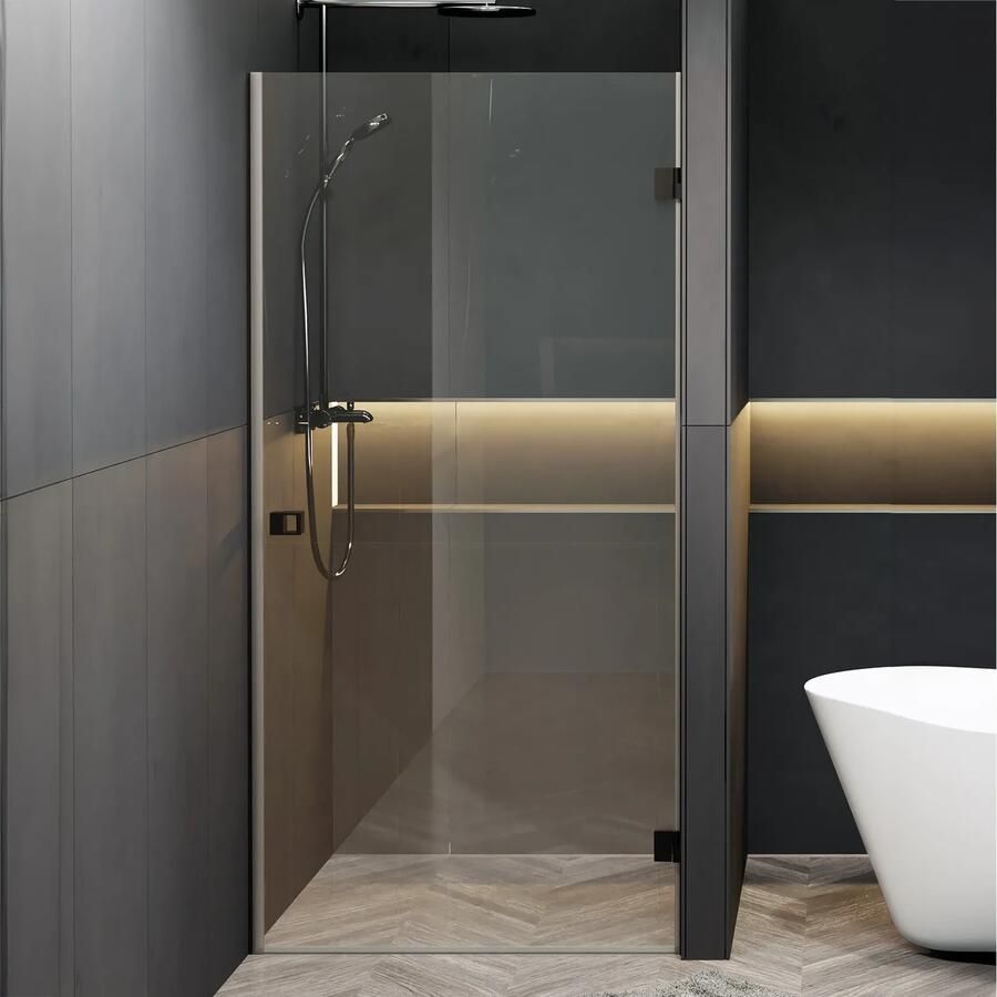 Riho Scandic X101 douchedeur rechtsdraaiend 90x200cm zwart mat