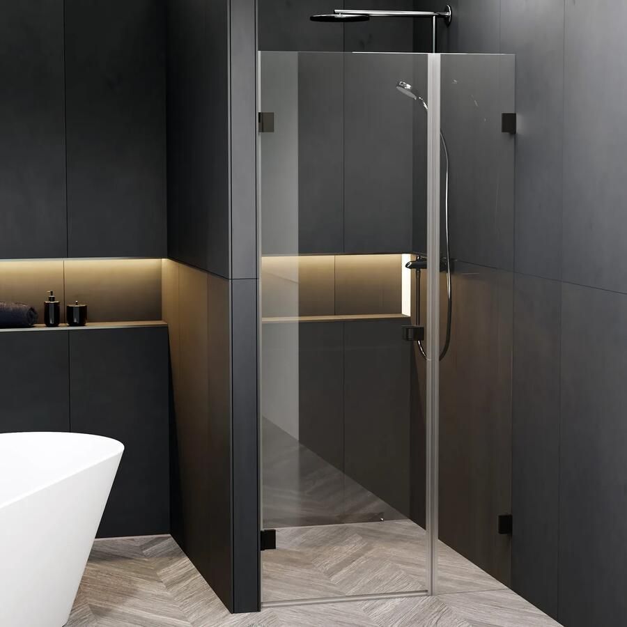 Riho Scandic X102 douchedeur linksdraaiend 140x200cm zwart mat