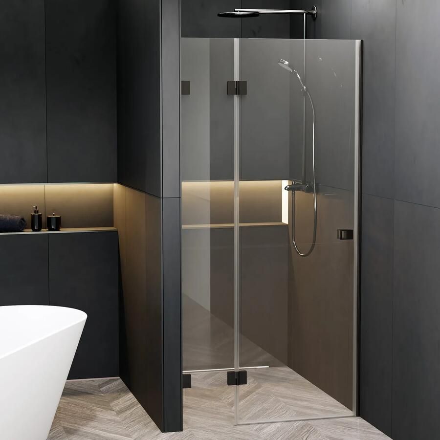 Riho Scandic X104 douchedeur linksdraaiend 90x200cm zwart mat