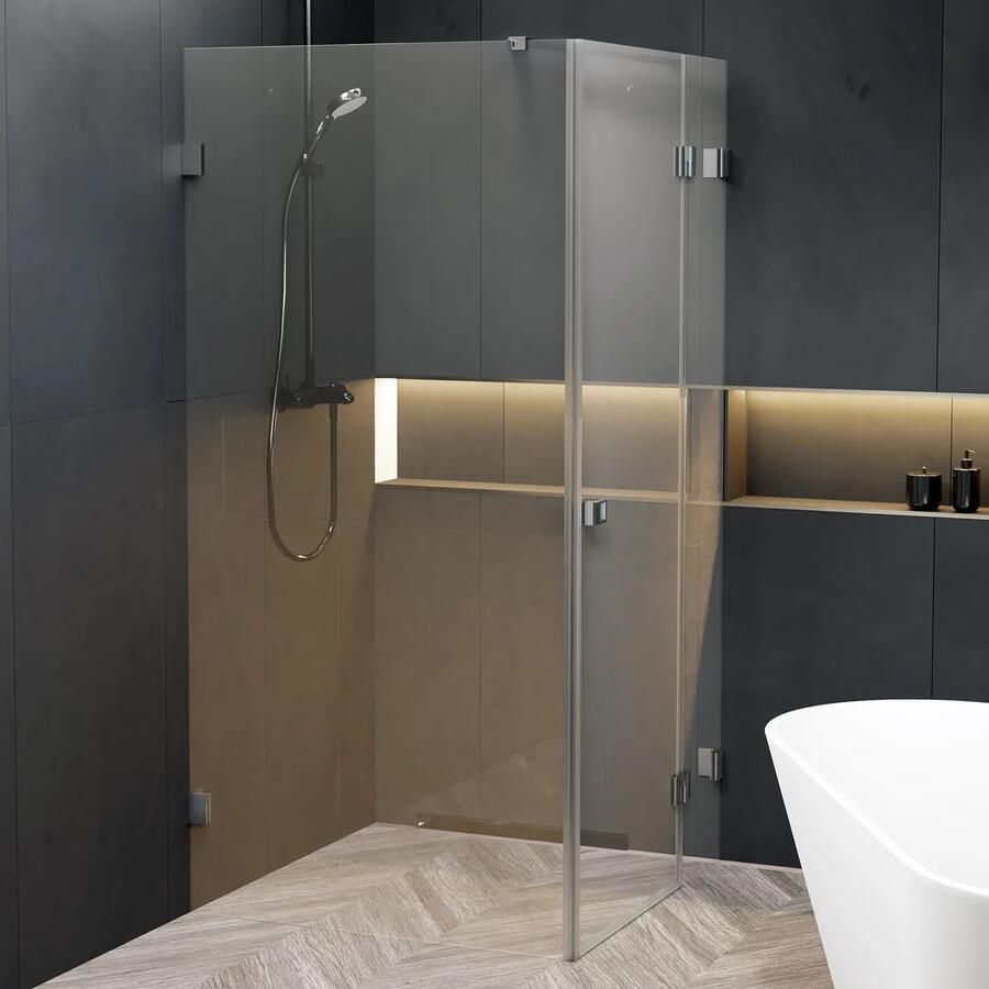 Riho Scandic X203 douchecabine rechts 120x100cm chroom